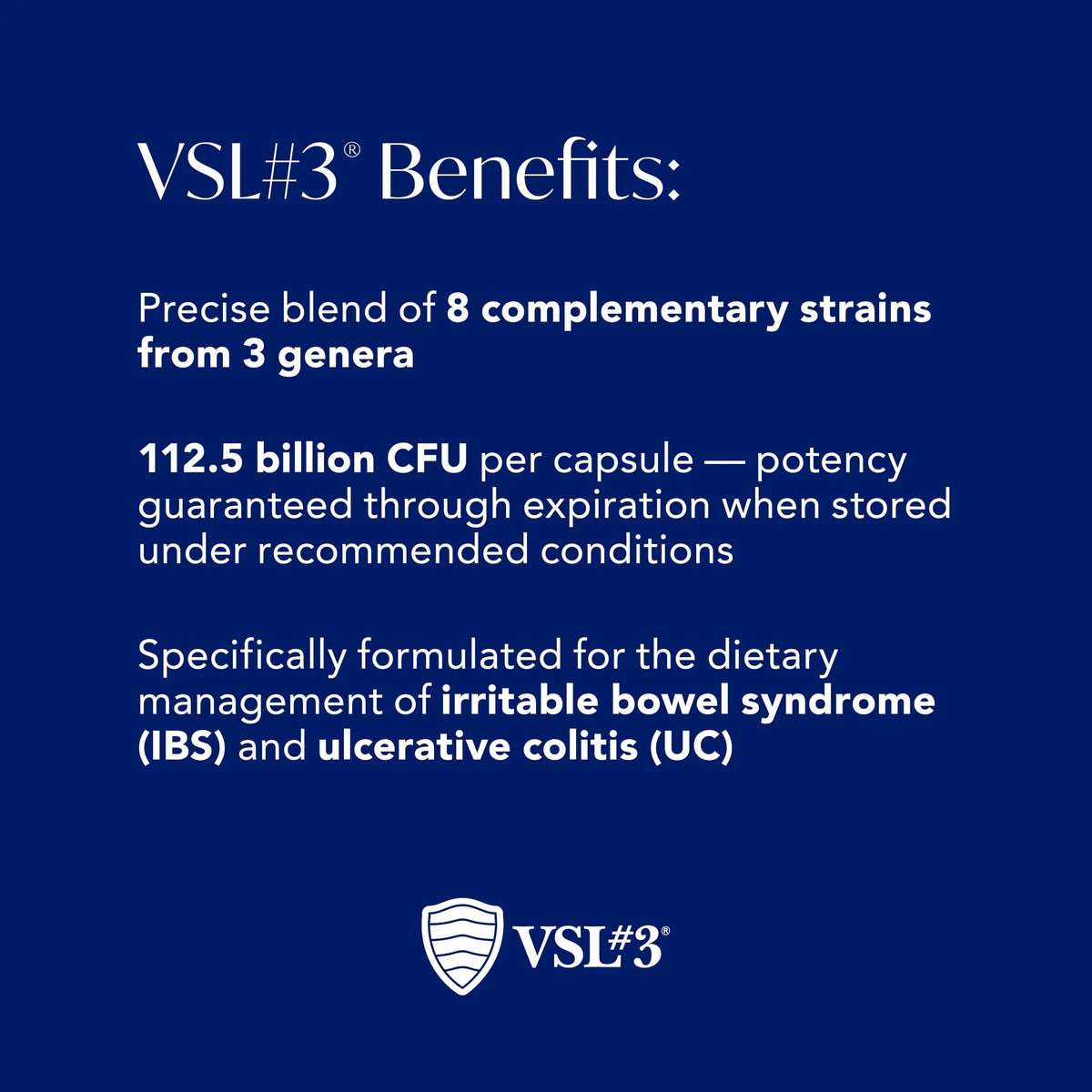VSL#3® Probiotics for Digestive Health, IBS & UC Symptoms - 112.5B CFUs, High-Potency, Multi-Strain, Live, Refrigerated Probiotic, Medical Food for Gut Health Support in Men & Women, 60 Capsules VSL #3Buy Supplements Australia