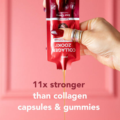 Zooki 11,000mg Super Strength Marine Collagen Liquid Sachets | Hydrolysed Marine Collagen Peptides ZookiBuy Supplements Australia