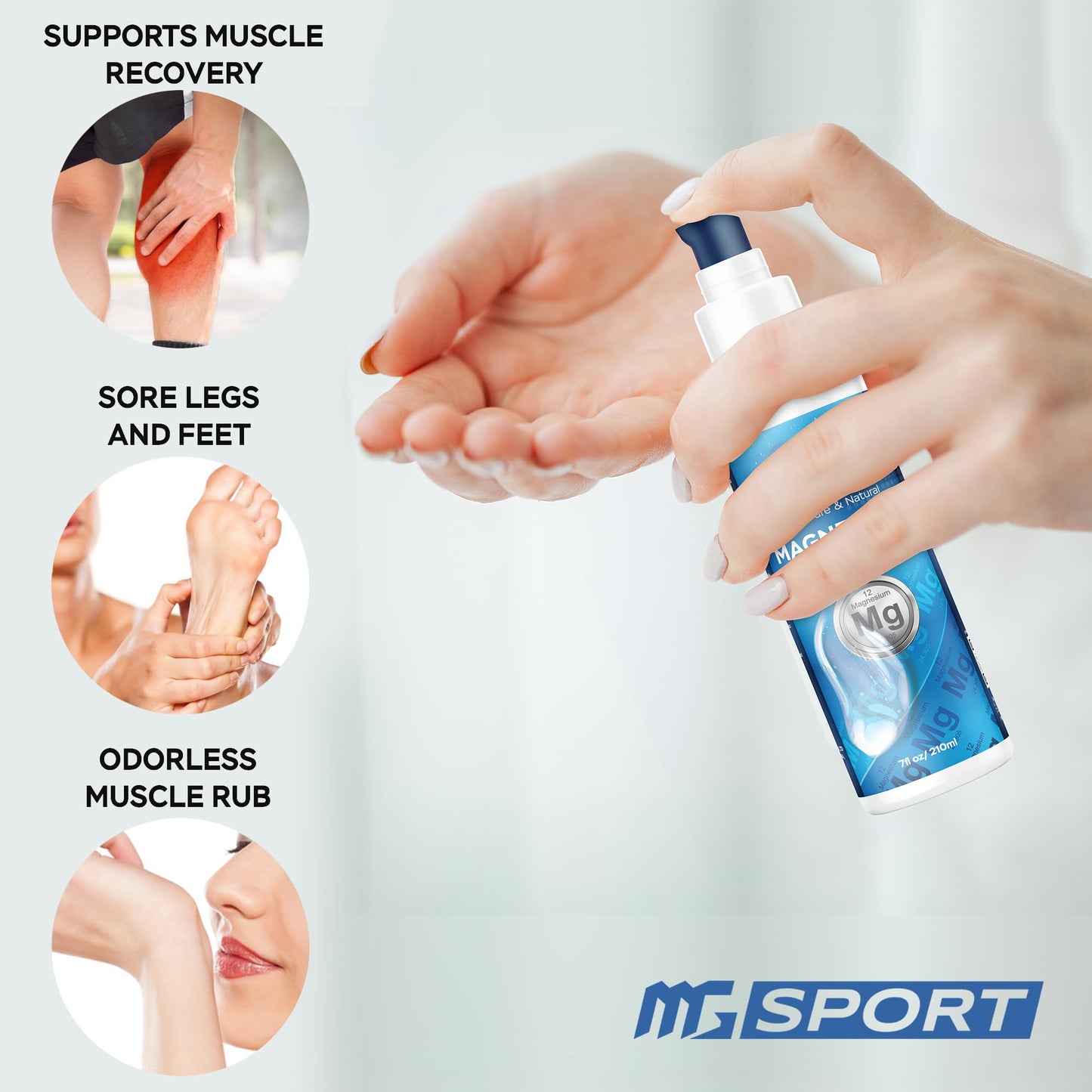 High Absorption Zinc and Magnesium Bundle for Muscle Recovery - Zinc Supplement and Transdermal Magnesium Gel for Leg Cramps MgSportBuy Supplements Australia
