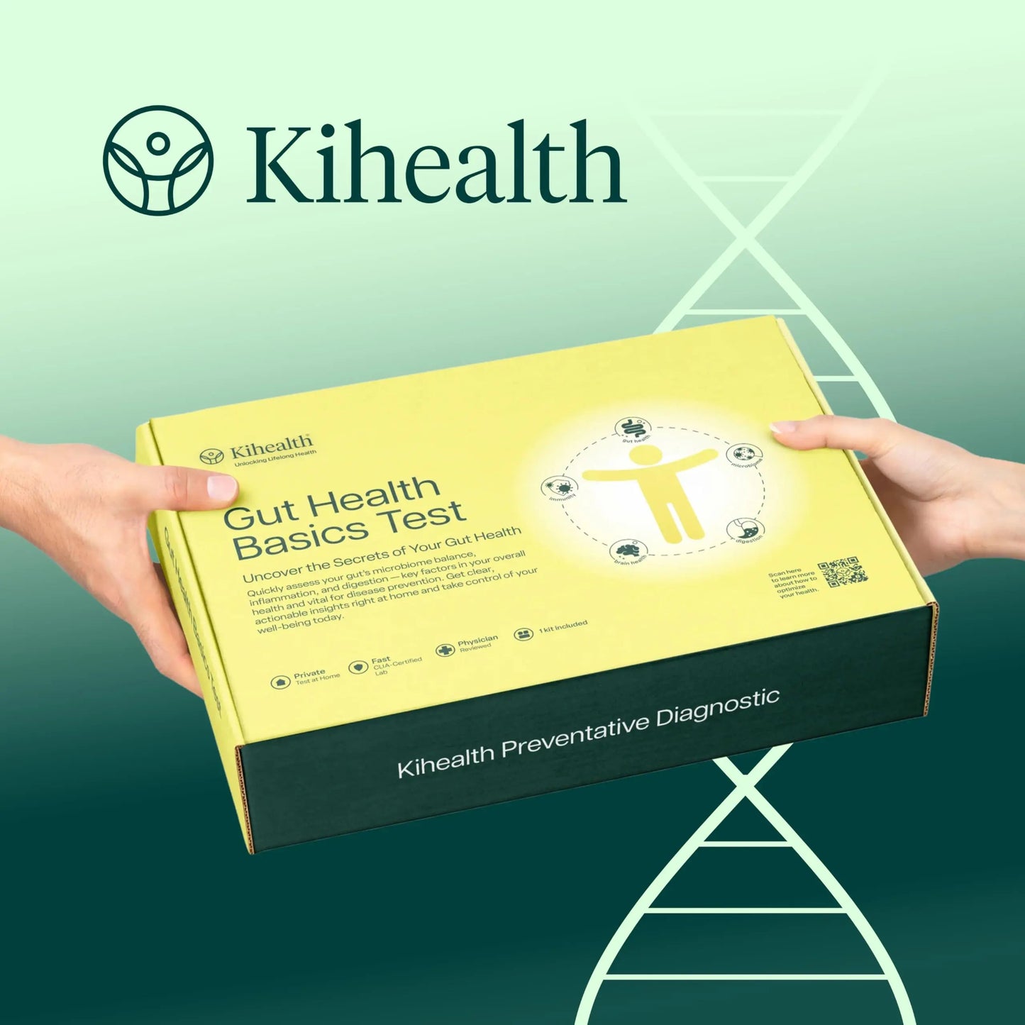 KiHealth – Gut Health Basics Test – at-Home Stool Test for Digestion, Inflammation, and Microbiome Balance – at-Home Kit KihealthBuy Supplements Australia