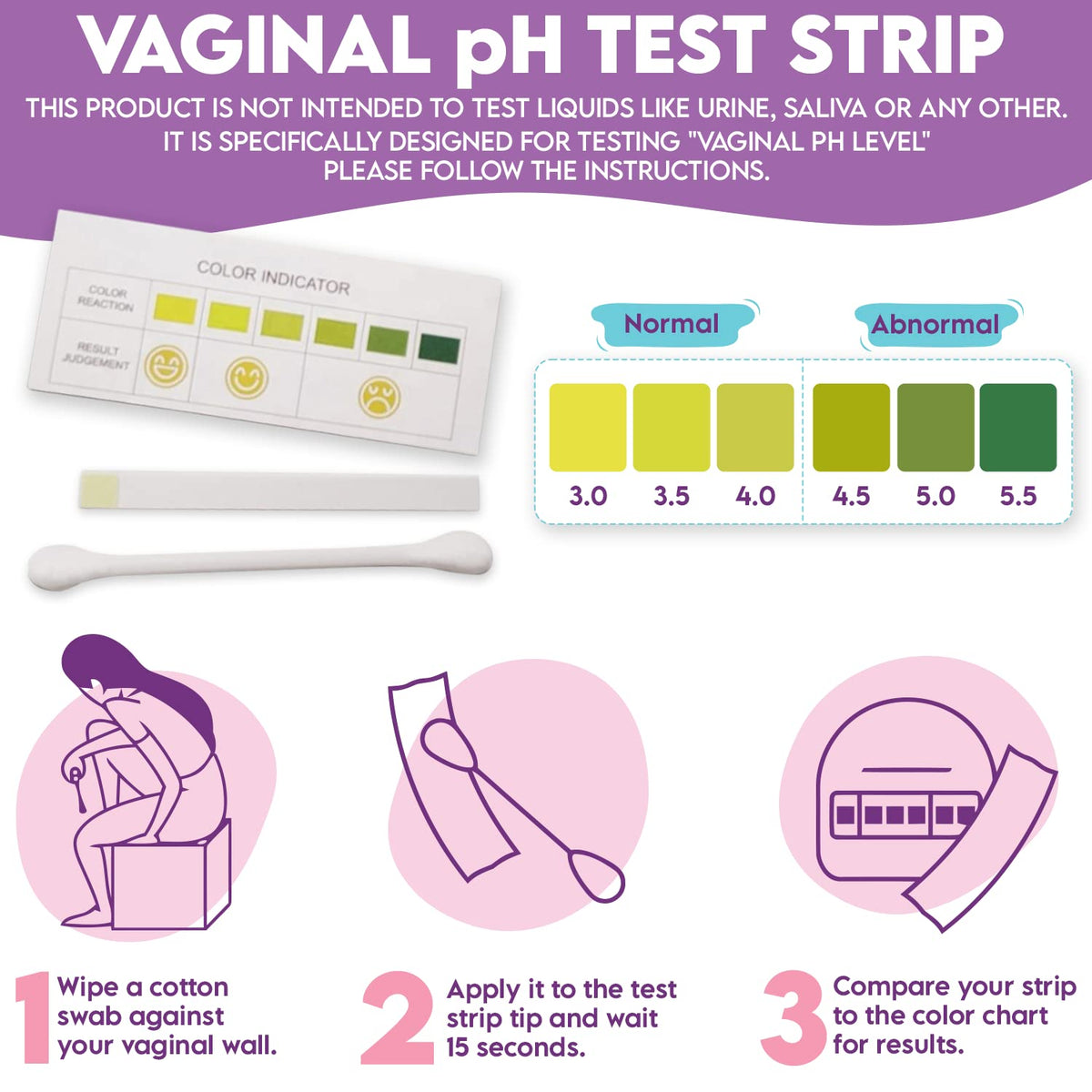 EcoBlossom Vaginal pH Test Strips for Women - Check pH Balance - Monitor Bacterial Vaginosis EcoBlossomBuy Supplements Australia