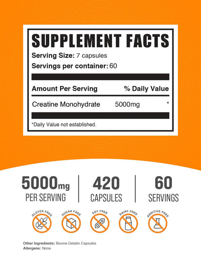 BULKSUPPLEMENTS.COM Creatine Monohydrate Capsules - Micronized Creatine Monohyd BULKSUPPLEMENTS.COMBuy Supplements Australia