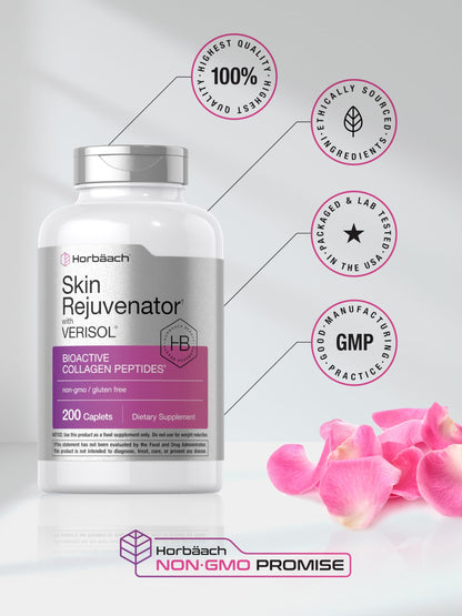 Horbäach Skin Rejuvenator with Verisol | Bioactive Collagen Peptides | 200 Caplets | Non-GMO, Gluten Free Supplement Horbäach buy supplements Au