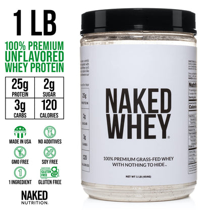 Naked Nutrition Naked Whey 1Lb - Only 1 Ingredient, Grass Fed Whey Protein Powder Naked NutritionBuy Supplements Australia