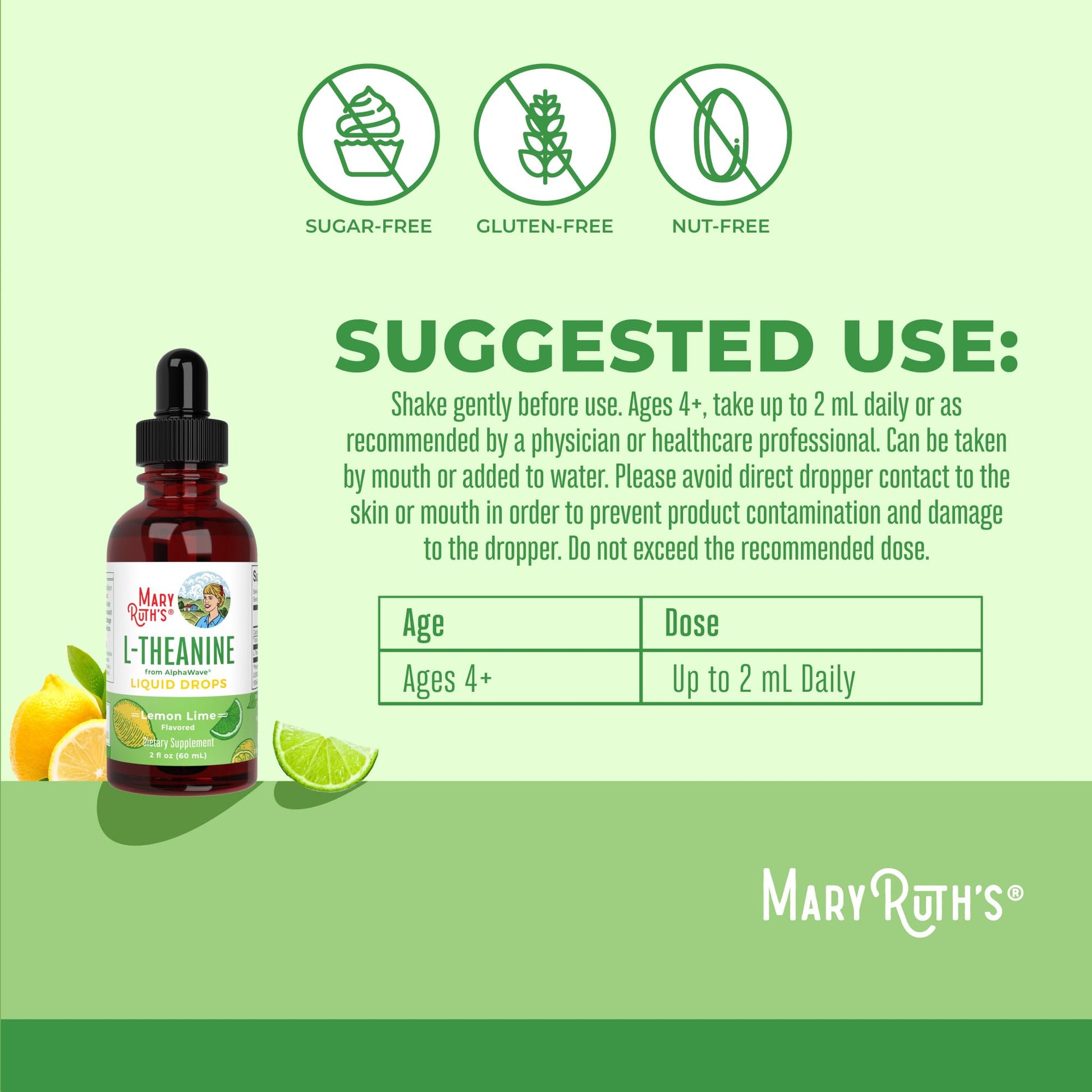 MaryRuth's L Theanine 200mg Liquid Drops | Mood Support for Adults & Kids | Focus Supplement | Natural Sleep Support | Vegan | Non-GMO | Gluten Free | 30 Servings MARYRUTH'S buy supplements Au