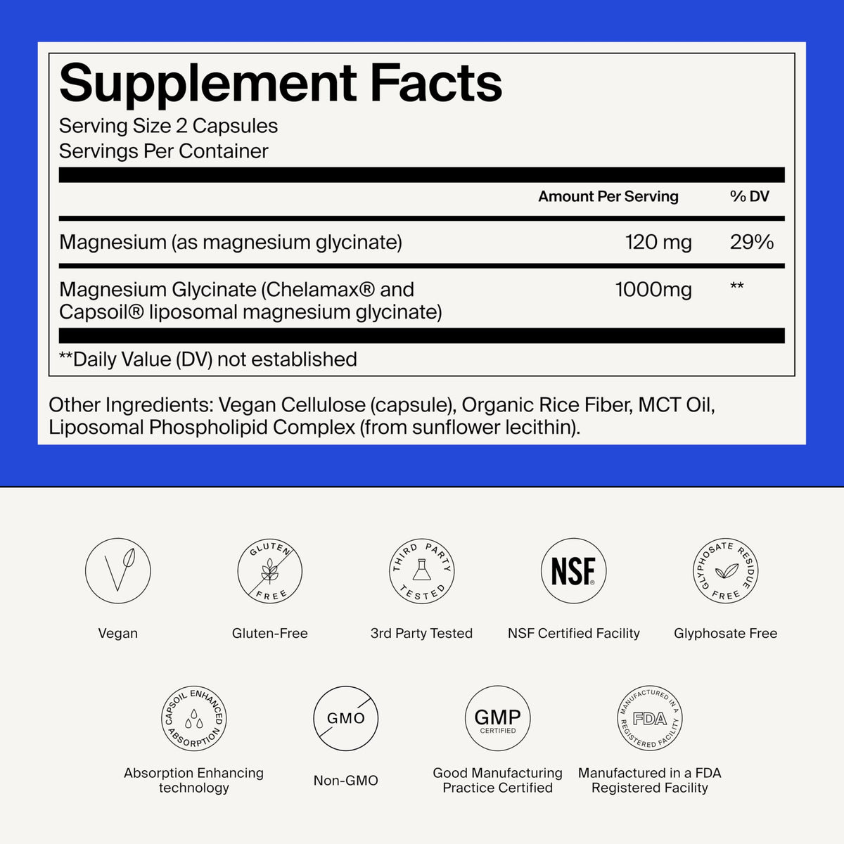 Magnesium Glycinate 1000mg - Liposomal Magnesium Bisglycinate for Max Absorption - Extra Strength to Support Body and Mind, Non-Laxative, Vegan, Gluten-Free - 120 Capsules The Absorption CompanyBuy Supplements Australia