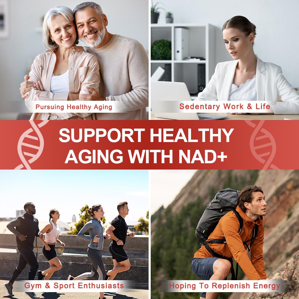 Royalee NAD Supplement 1200mg Synergistic Blend with Nicotinamide Riboside, PQQ & Resveratrol - Premium Anti-Aging Supplement for Cellular Energy, Mental Clarity and Longevity (30 Packets)1 RoyaleeBuy Supplements Australia
