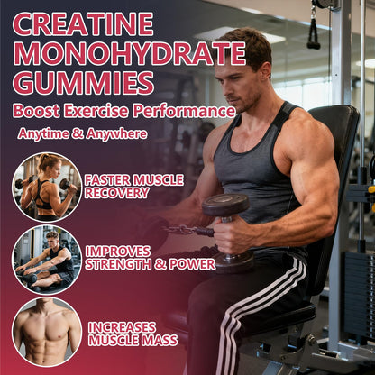 Crasye Creatine Gummies Complex 8000mg for Men and Women Creatine Monohydrate Gummy with BCAA Taurine for Muscle Strength and Energy Boost Sugar CrasyeBuy Supplements Australia