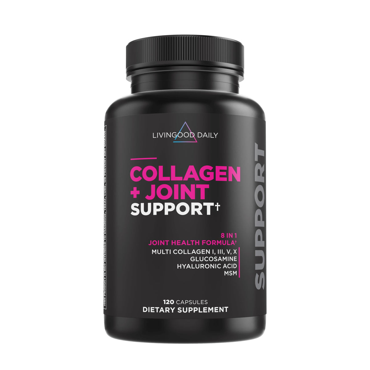 Livingood Daily Collagen + Joint Support, Grass Fed Multi Collagen Peptides I III V X with Hyaluronic Acid, Joint Support Supplement for Women & Men, Hair Skin Nails, Keto & Gluten Free, 120 Capsules Livingood DailyBuy Supplements Australia