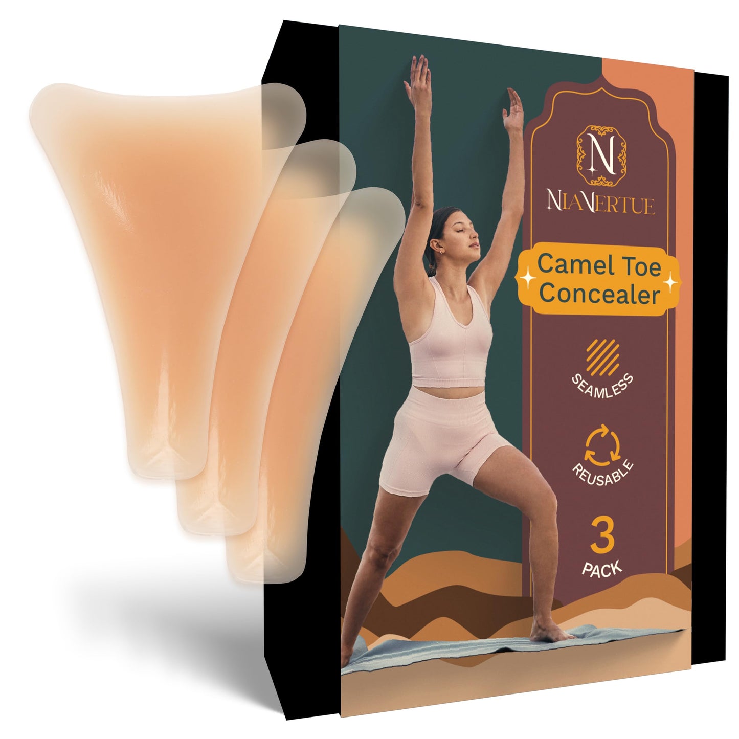 Camel Toe Concealer | Seamless Camel Toe Hider, Anti Camel Toe Cover Silicone Insert, No Camel Toe