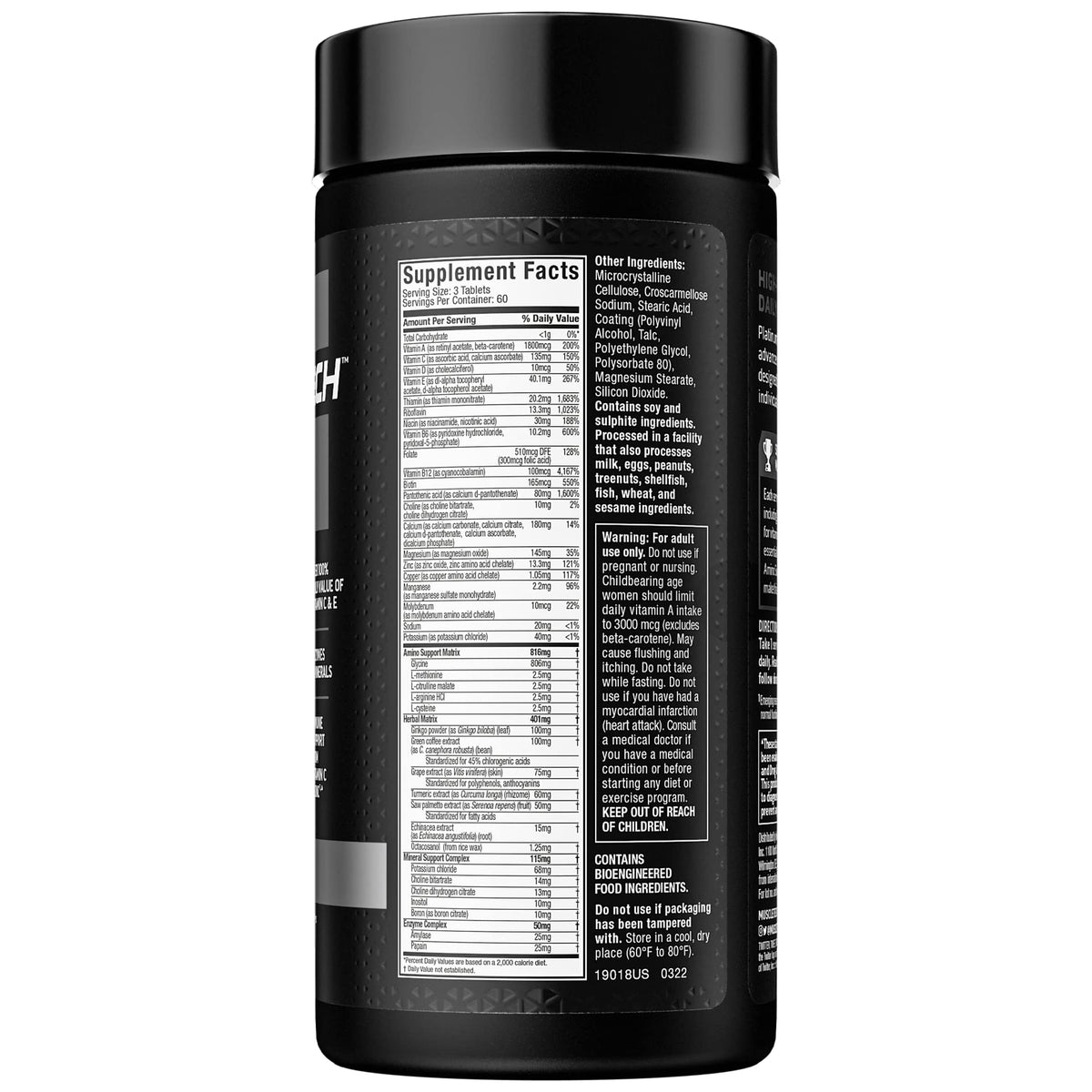 Muscletech Multivitamin for Men & Women Platinum Multivitamin | Vitamin C for Immune MuscleTechBuy Supplements Australia