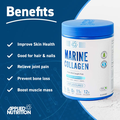 Applied Nutrition Marine Collagen Powder - Hydrolysed Collagen Protein, Healthy Skin, Hair, Nails Applied NutritionBuy Supplements Australia