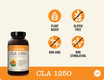 NatureWise CLA 1250 Support Exercise Naturally (2-Month Supply), Support Fitness goals NatureWiseBuy Supplements Australia
