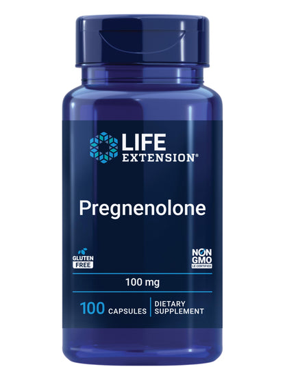 Life Extension Pregnenolone - Hormone Balance Supplement for Healthy Hormone Levels, 100 mg - Hormone Balance, Memory, Focus, Cognitive Health - Gluten-Free, Non-GMO, 100 Capsules Life ExtensionBuy Supplements Australia