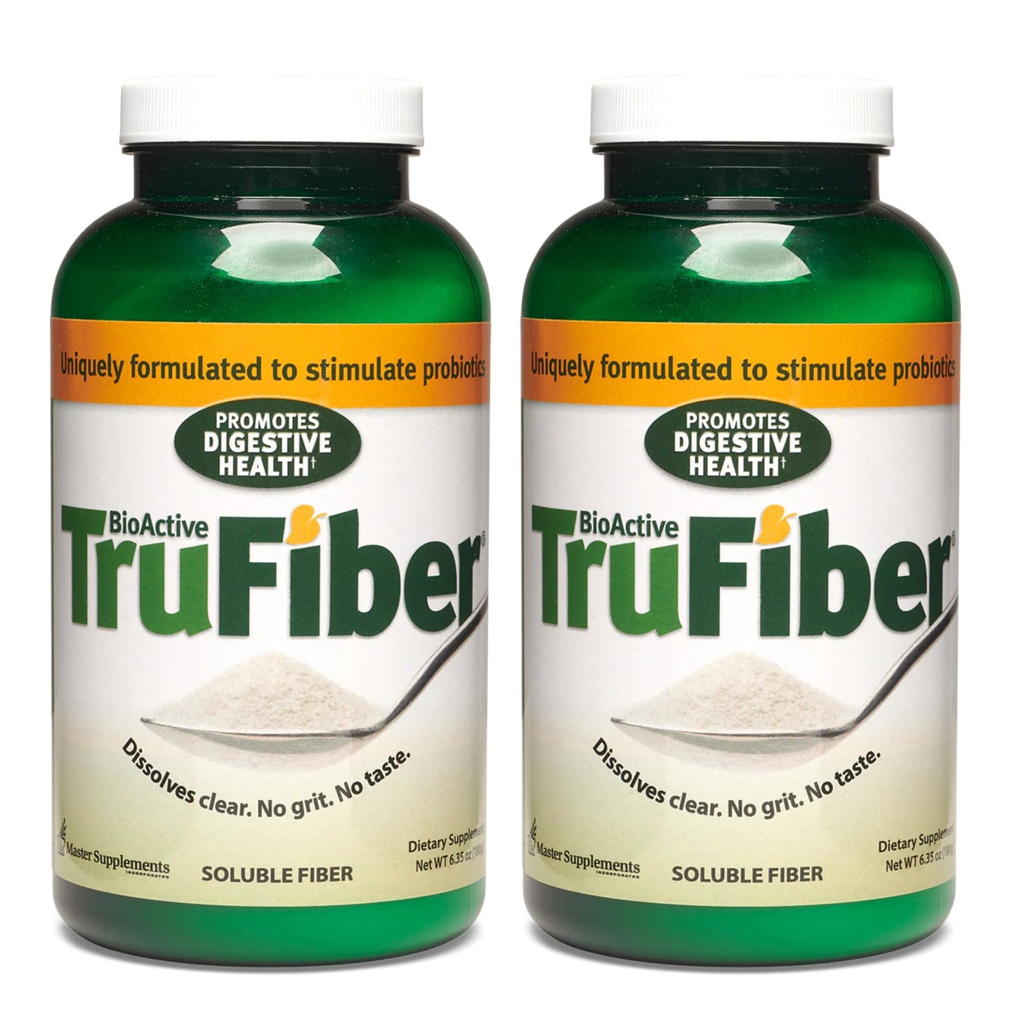 Master Supplements TruFiber - 6.35 oz, Pack of 2 - Prebiotic Fiber to Help Boost Probiotic Growth - Supports Digestive Health