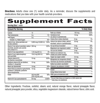 Country Life Adult Chewable Multivitamin with Coenzyme B-Vitamins, Antioxidants, Minerals, Pineapple-Orange Flavor Country Life
