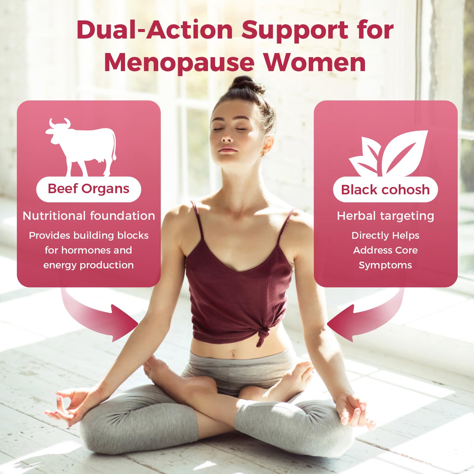 GREENPEOPLE Menopause Supplements for Women Gummies - 16-in-1 Dual Action Menopause Relief W/Black Cohosh, Vitex, Beef Organs for Hormone Balance, Hot Flashes, Night Sweats & Mood, Sugar-Free 60 CT GREENPEOPLEBuy Supplements Australia