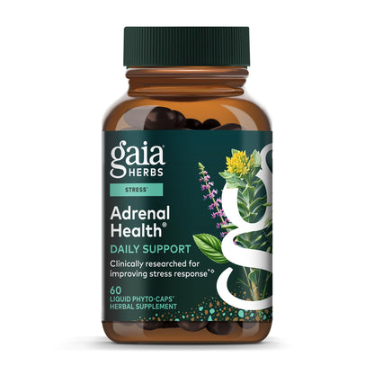 Gaia Herbs Adrenal Health Daily Support - Herbal Supplement with Ashwagandha, Holy Basil & Schisandra - Help Maintain Healthy Energy & Stress Levels* - 60 Vegan Liquid Phyto-Caps (30 Servings) Gaia HerbsBuy Supplements Australia