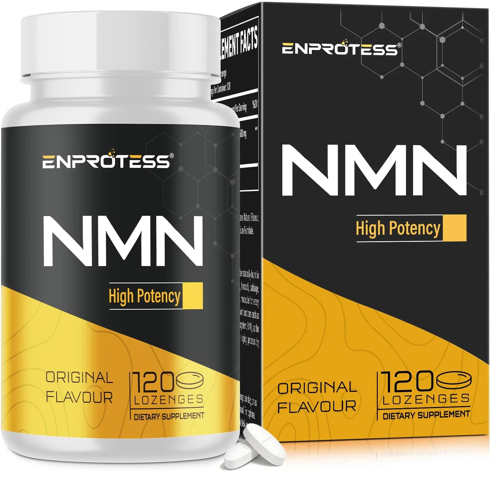 Sublingual NMN 500mg, Max Absorbency & Fast-Acting NMN Supplement（120-Day Supply）, 99% Pure NMN (Nicotinamide Mononucleotide) for NAD, Cell, Immune, Energy, Muscle, Anti-Aging, Longevity, 120 Lozenges EnprotessBuy Supplements Australia