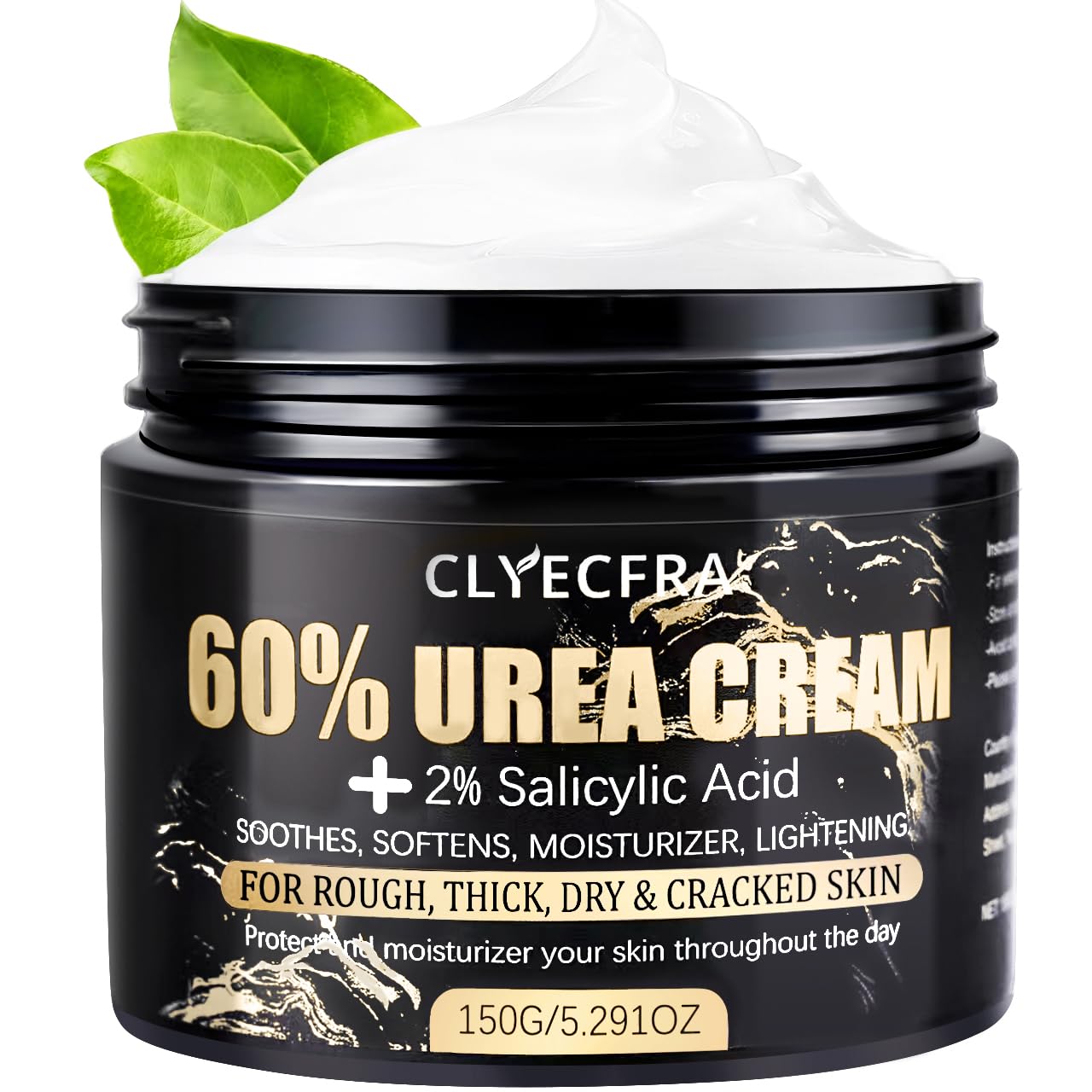 Clyecfra 60% Urea Cream with 2% Salicylic Acid, Urea Cream 60 Percent for Feet & Hands- Maximum Strength Moisturizer for Rough, Dry, Thick & Cracked Skin, Callus Remover, Deep Hydration, 150g Clyecfra buy supplements Au