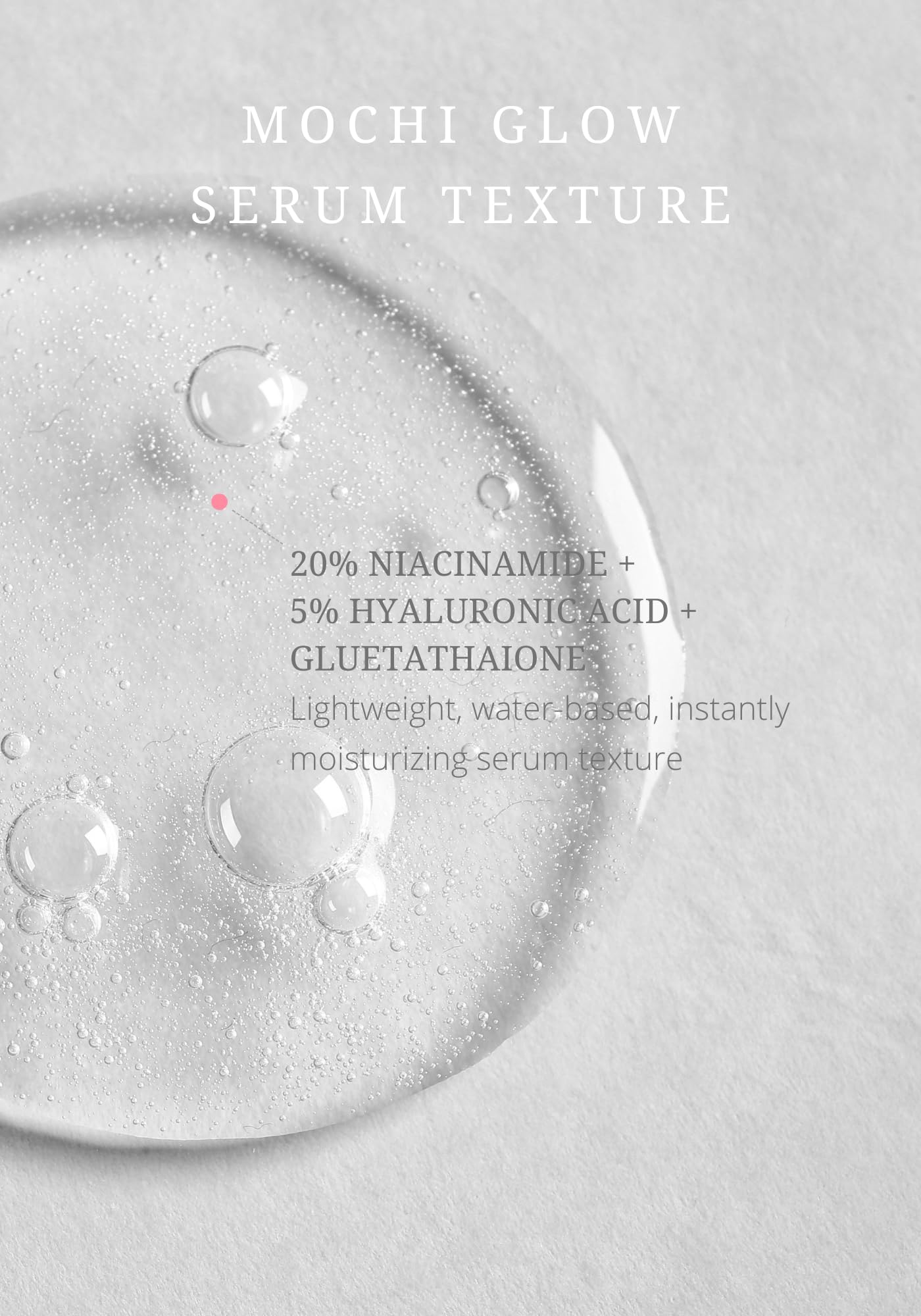 Mochi Glow 20% Niacinamide Serum for Face, High Potency Pore Tightening Skin Serum with Hyaluronic Acid & Glutathione, Anti-Aging Serum for Dark Spots & Fine Lines, Korean Skincare, 50ml/1.7fl.oz. NOTHING FITS BUT buy supplements Au