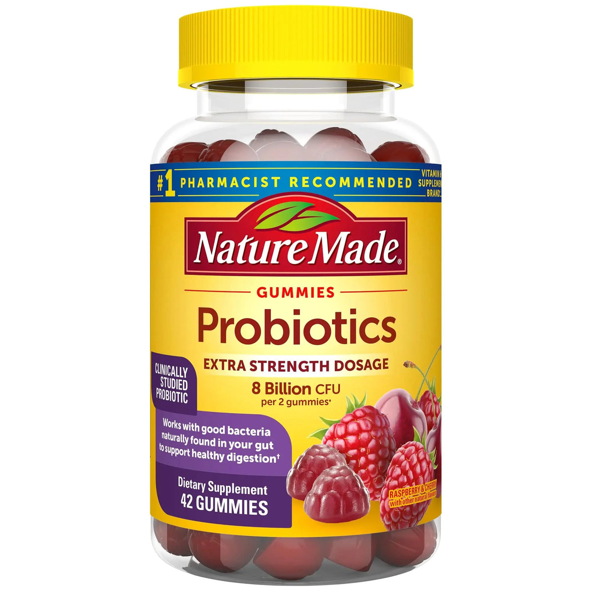 Nature Made Probiotics Extra Strength Dosage, Probiotics for Women and Men 8 Billion CFU per 2 Gummies, 42 Probiotic Gummies, 21 Day Supply Nature Made buy supplements Au