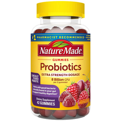 Nature Made Probiotics Extra Strength Dosage, Probiotics for Women and Men 8 Billion CFU per 2 Gummies, 42 Probiotic Gummies, 21 Day Supply Nature Made buy supplements Au