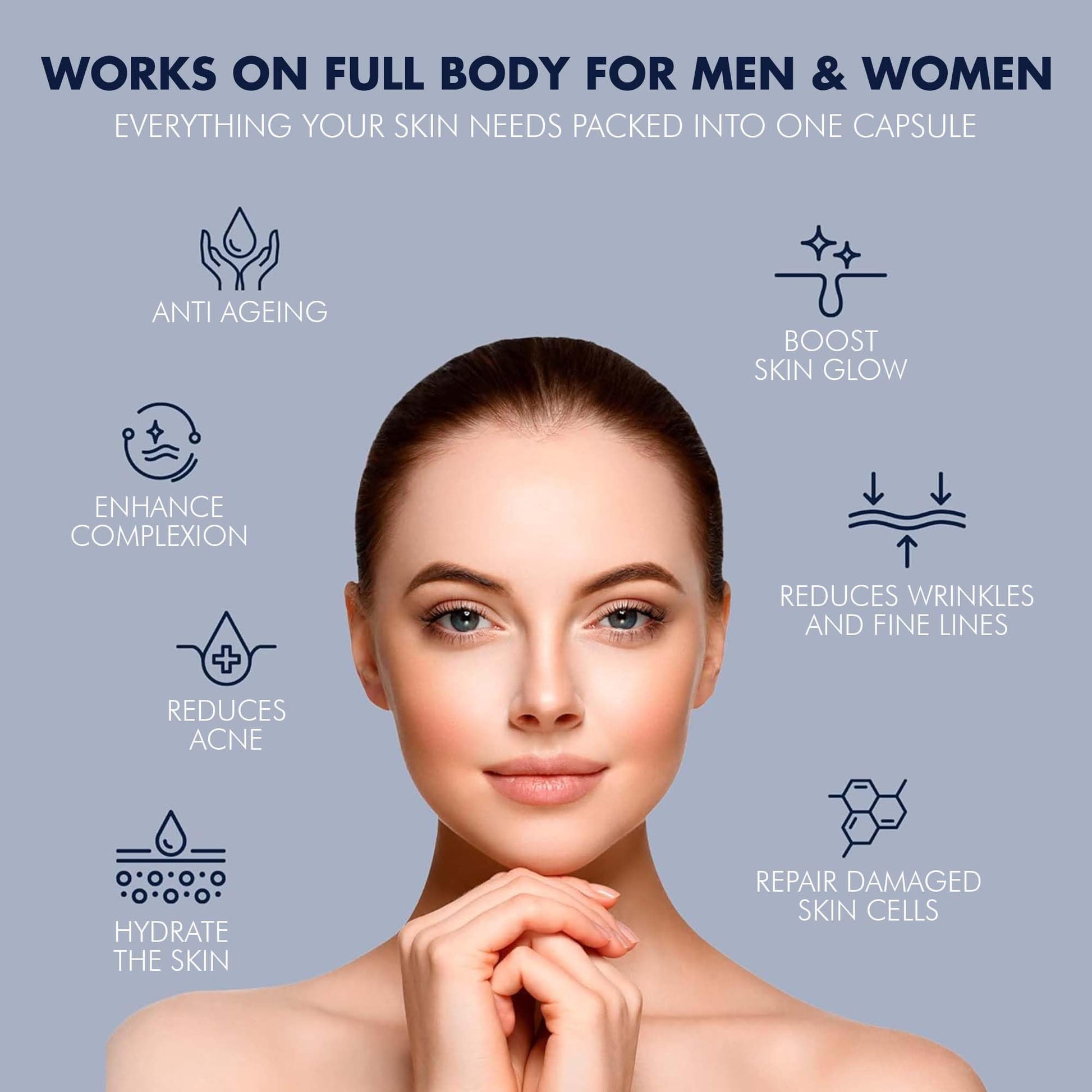 YES2 REVIVE Marine Collagen Capsules - Enhanced with Hyaluronic Acid Vitamin C & E Skin Rejuvenate YES2 REVIVEBuy Supplements Australia
