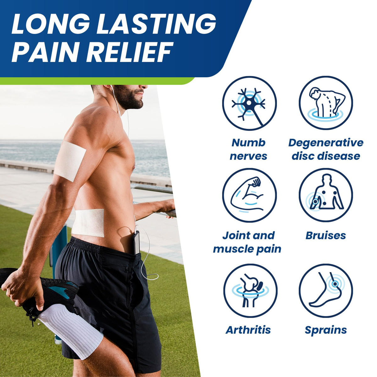 Sumifun Lidocaine Pain Relief Patches - Fast, Targeted Therapy Simple Backache, Soreness, Sprain, Joint Pain with Maximum Strength 4% Lidocaine and 1% Menthol (Large, Count, 25) SumifunBuy Supplements Australia