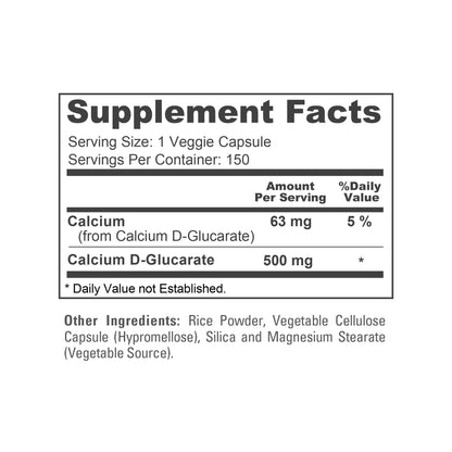 NusaPure Calcium D-Glucarate 500 mg 150 Veggie Caps, Vegan, Non-GMO, Gluten-Free NusaPureBuy Supplements Australia