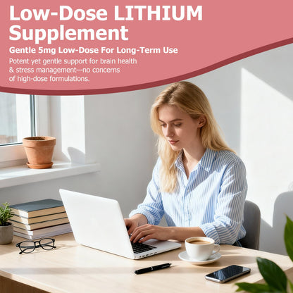 Pure Lithium Orotate Liquid Drops 5mg, Low Dose Lithium Brain Supplement for Cognitive Memory Mood Behavior, High Bioavailability Liquid Lithium-Orotate Drops for Kids Adults Vegan Non-GMO JUIWEFKKBuy Supplements Australia