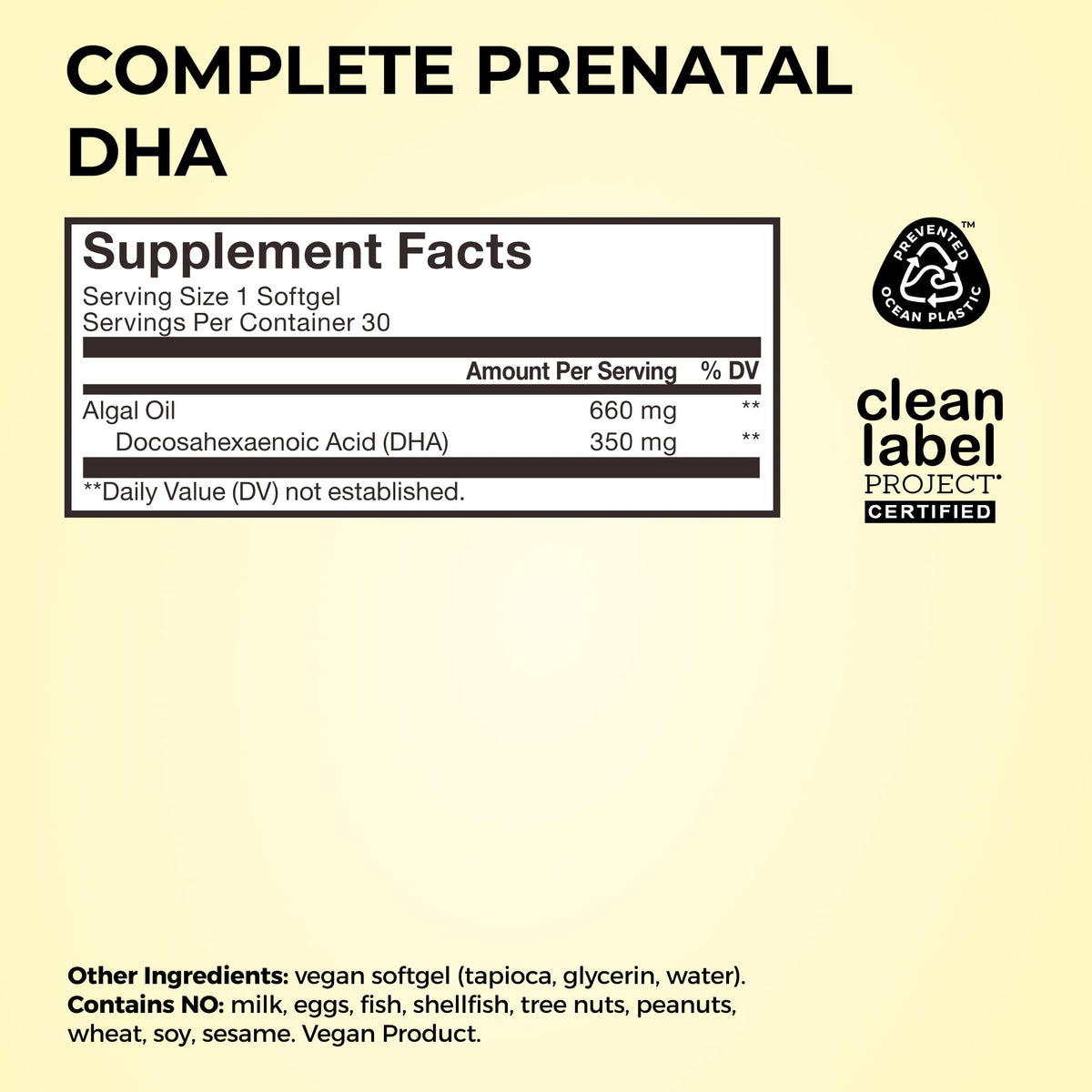 HUM Complete Prenatal Multivitamin for Women with Folate, DHA, and Choline, 23 Nutrients for Daily Support, Gluten Free, Non GMO Supplement for Pre, During, and Post Pregnancy, 30 Vegan Capsules HUMBuy Supplements Australia