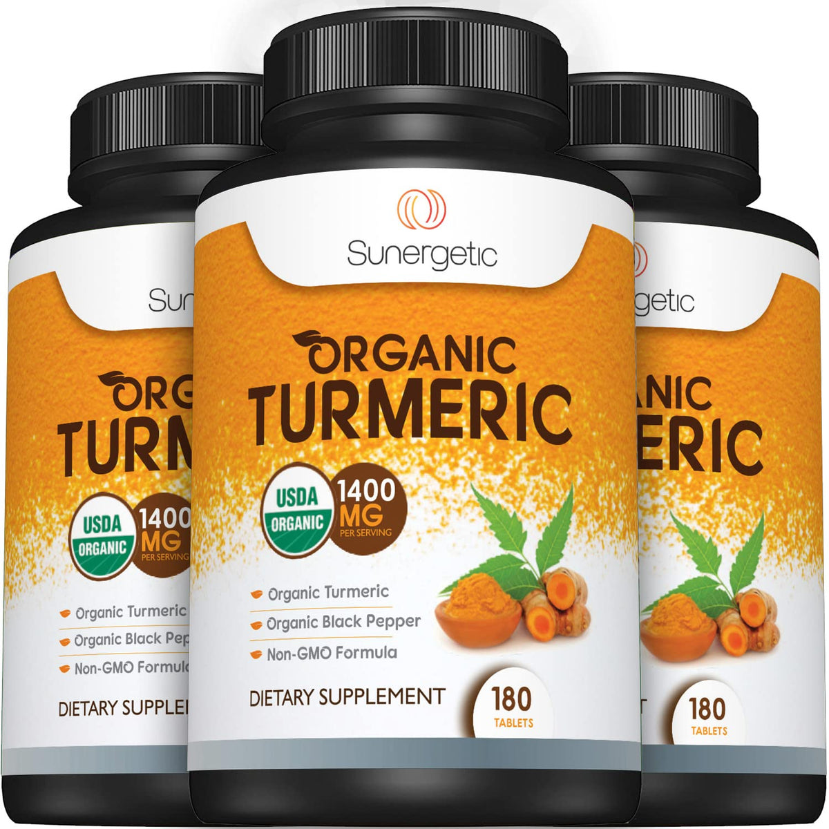 Sunergetic USDA Certified Organic Turmeric Supplement – Includes Organic Turmeric SunergeticBuy Supplements Australia