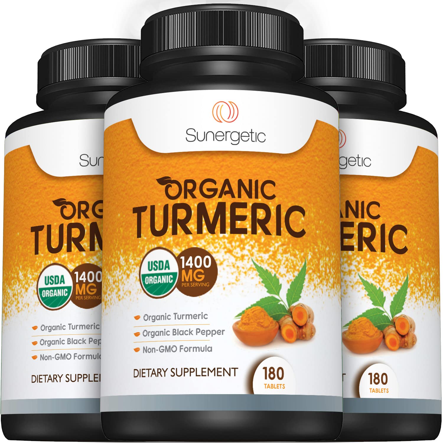 Sunergetic USDA Certified Organic Turmeric Supplement – Includes Organic Turmeric SunergeticBuy Supplements Australia