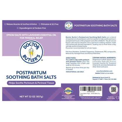 Doctor Butler’s Postpartum Soothing Bath Salts – Epsom Bath Salts for Women for Postpartum Recovery, Hemorrhoids, Discomfort, and Helps Soothe Perineum and Perineal Tissues After Birth (32 oz.) Doctor Butler's buy supplements Au