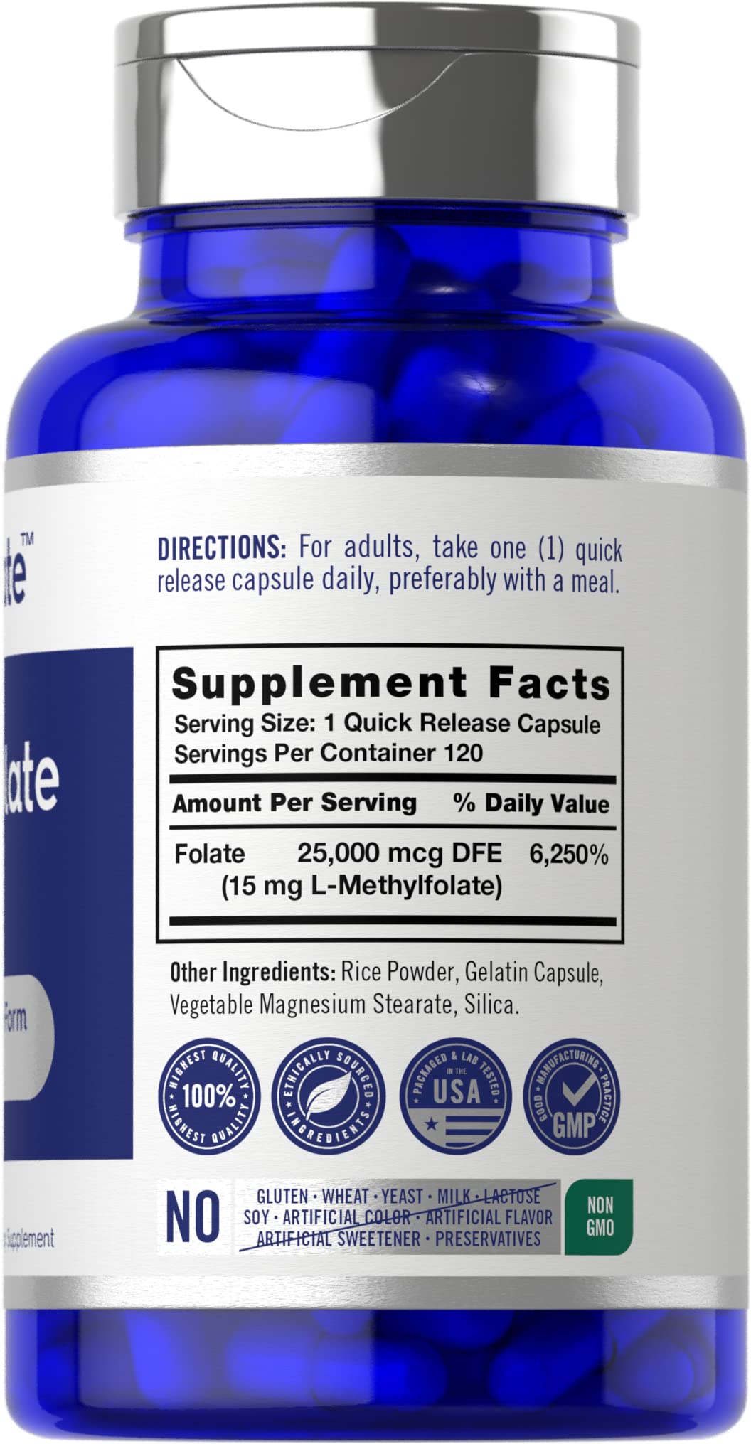 Carlyle L Methylfolate 15mg | 120 Capsules | Value Size | Max Potency | Optimized CarlyleBuy Supplements Australia