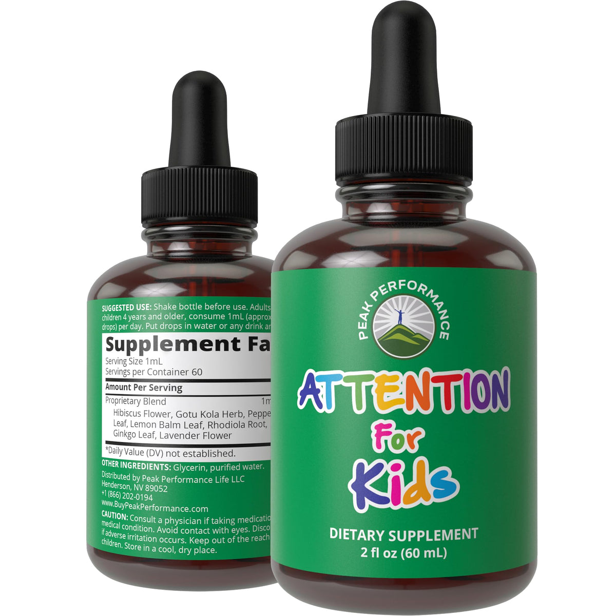 Kids Focus Drops. Attention Deficit Liquid Supplement for Concentration, Attention, Brain, Memory. No Bitter Taste. Natural Non-Habit Forming Sugar Free 7-in-1 Vegan Nootropic for Children, Teenagers Peak PerformanceBuy Supplements Australia