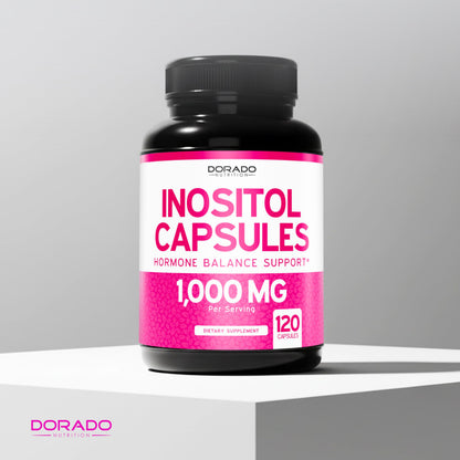 Inositol Capsules (Myo Inositol) (1000mg Per Serving 120 Capsules) Myo Inositol Supplement for Women Hormone Balance Support - Vegan Safe - Third Party Tested - Gluten Free & Made in USA (120 Count) DORADO NUTRITIONBuy Supplements Australia