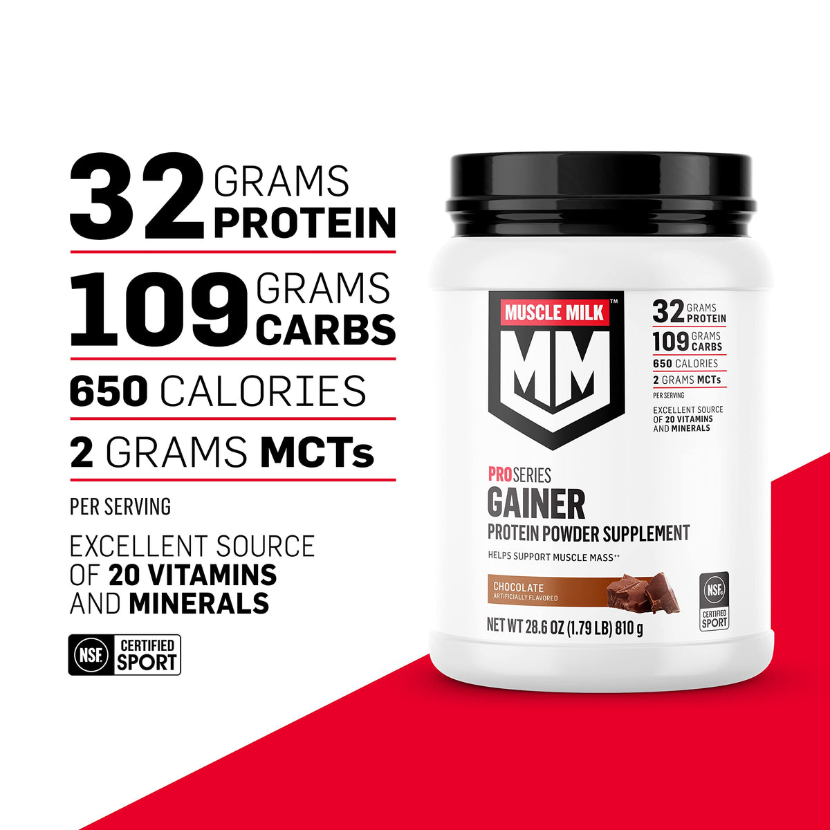 Muscle Milk Gainer Protein Powder, Vanilla Creme, 32g Protein, 5 Pound Muscle MilkBuy Supplements Australia