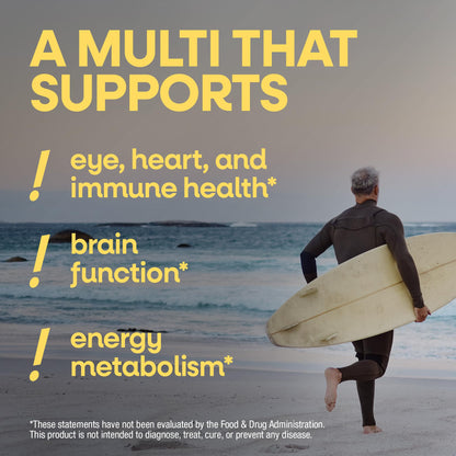 Nature’s Way Alive! Men’s 50 Plus Multivitamin Gummy, Daily Chewable Multivitamins for Men with B-Vitamins, Vitamin D3 & Zinc, Supports Heart