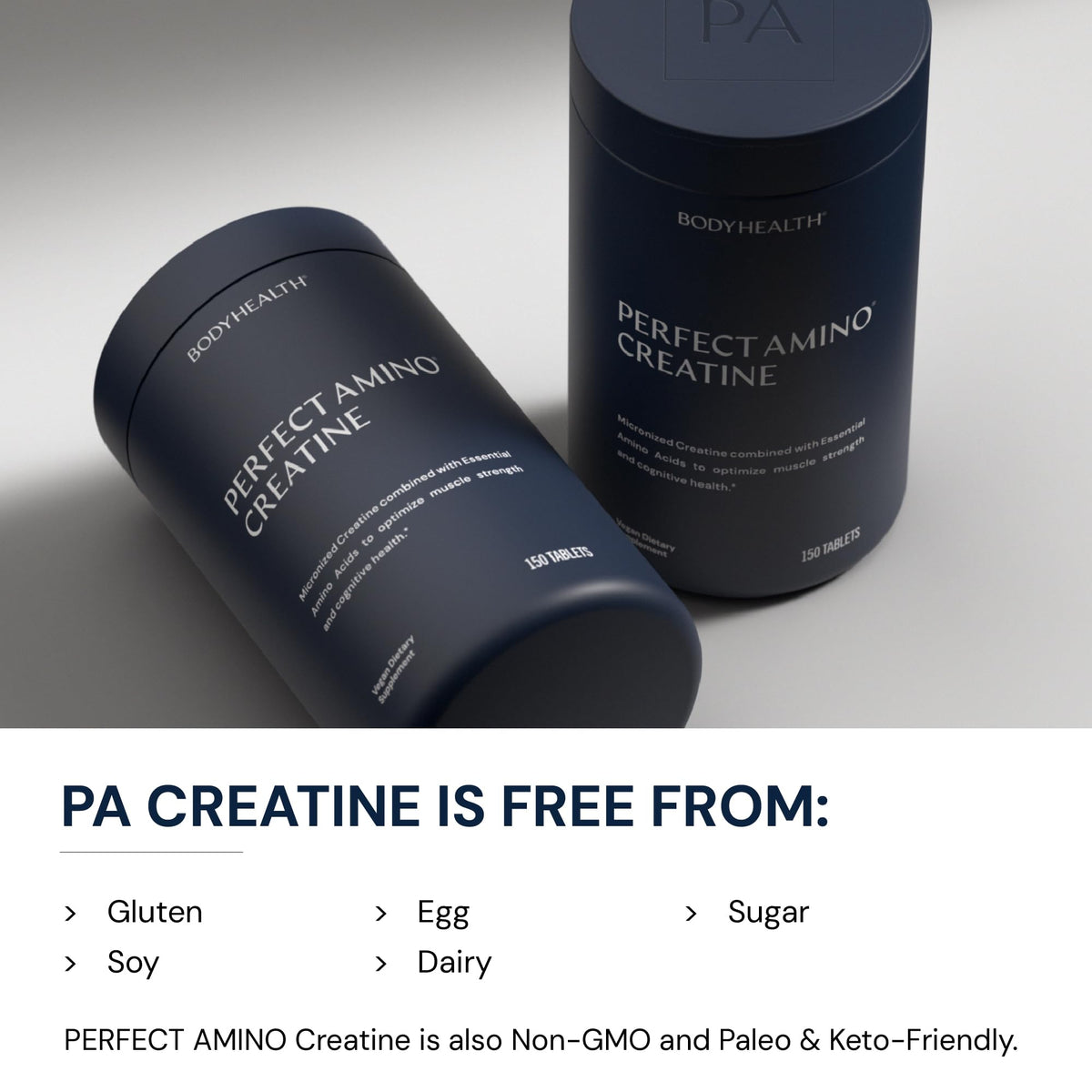 BodyHealth Creatine Monohydrate Tablets – Vegan Pre Workout Supplement with PerfectAmino, BCAAs & EAAs – Keto-Friendly, Muscle Recovery & Energy Support – 5g Creatine Equivalent per Serving BodyHealthBuy Supplements Australia