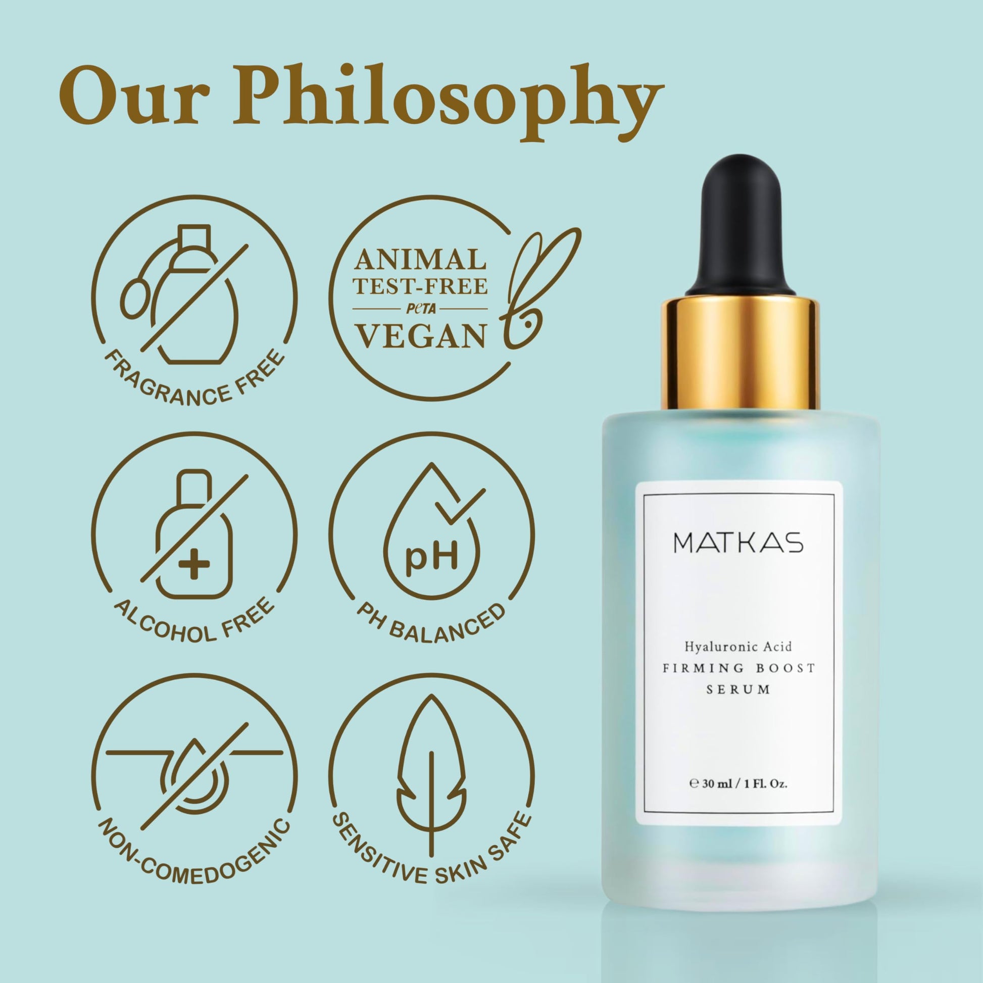 MATKAS Korean Firming Boost Hydrating Hyaluronic Acid Serum 1 Fl. Oz. - Hyaluronic Acid + 2% Niacinamide Serum for Dry Skin, Anti Aging Korean Peptides Moisturizer for Face, Deep Facial Skin Hydration MATKAS buy supplements Au