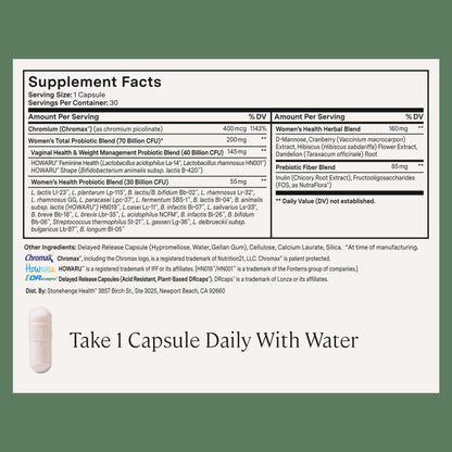Stonehenge Health Biotics for Women Probiotic 70 Billion CFU, 24 Strains + Prebiotic Fiber, Weight Management, Focus & Mood, Digestive, Vaginal & Immune Support