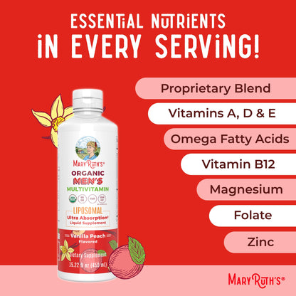 MaryRuth Organics Multivitamin for men | Sugar Free mens Multivitamin | Liquid Vitamins for men | Immune Support Supplement | Cognitive Health & Overall Wellness | Vegan | Non-GMO | 15.22 Fl Oz MARYRUTH'SBuy Supplements Australia