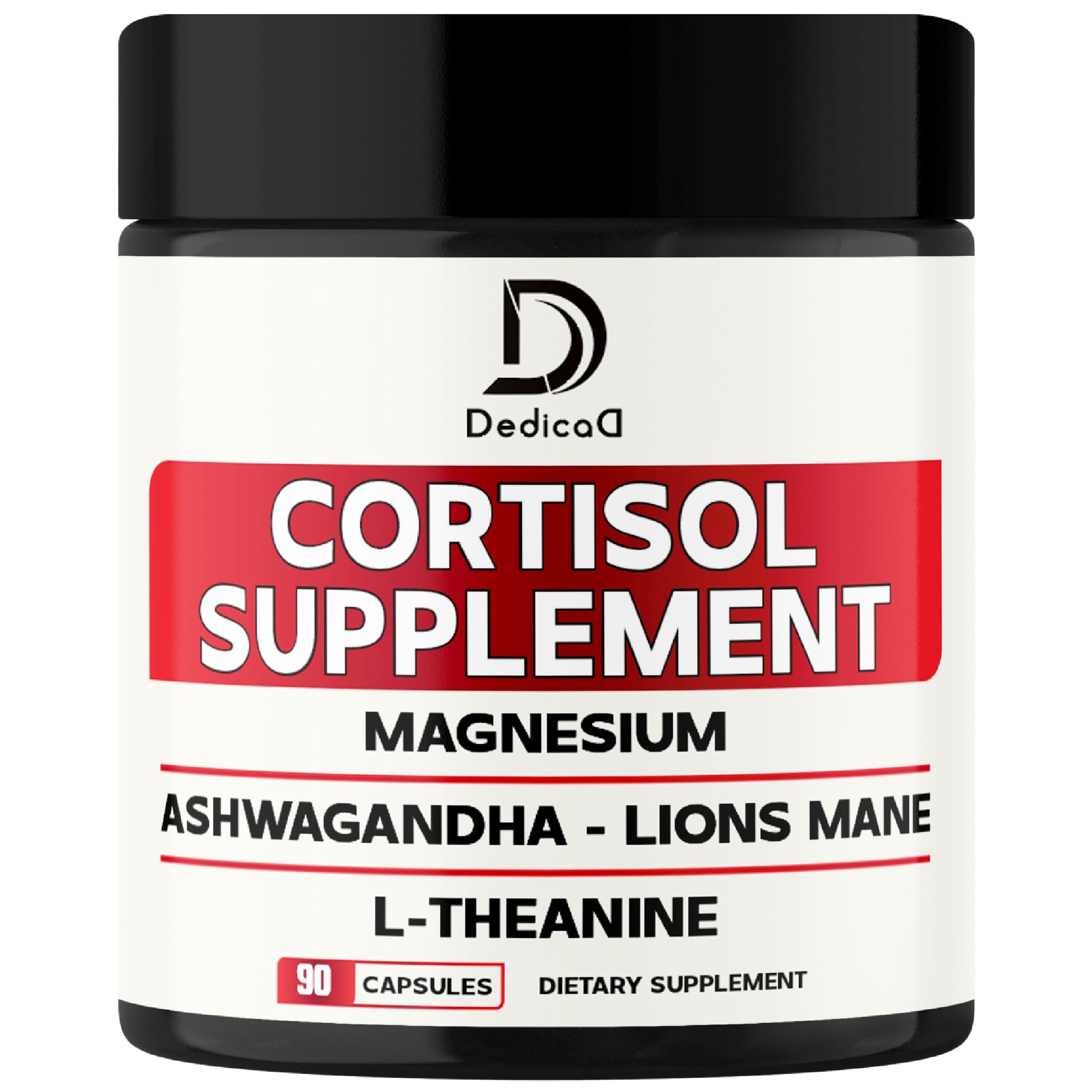 DEDICAD 9in1 Cortisol Supplement - Ashwagandha and Magnesium Glycinate and Chelate - Brain Health & Restful Night & Mood Balance - 90 Capsules Supply 45 Days DEDICADBuy Supplements Australia