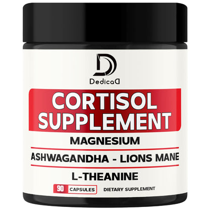 DEDICAD 9in1 Cortisol Supplement - Ashwagandha and Magnesium Glycinate and Chelate - Brain Health & Restful Night & Mood Balance - 90 Capsules Supply 45 Days DEDICADBuy Supplements Australia