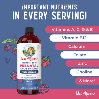 MARYRUTH'S Postnatal & Prenatal Vitamins for Women | Sugar Free | Selenium | Folate | Vegan | Non-GMO | Gluten Free | 32oz MARYRUTH'SBuy Supplements Australia
