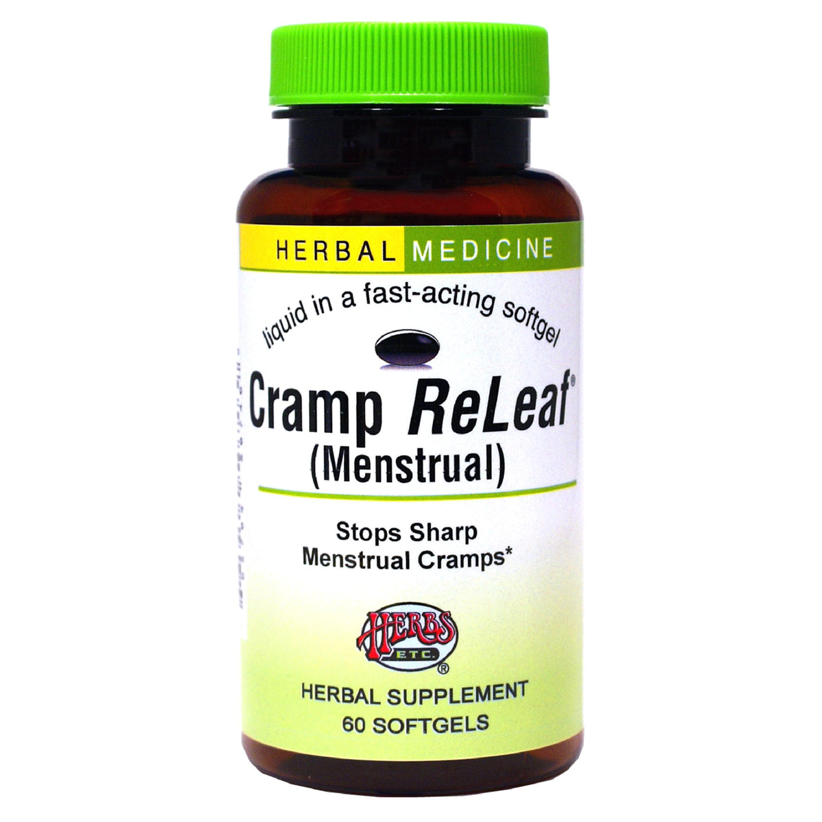 Herbs Etc. Cramp ReLeaf (Menstrual) - Abdominal Muscle Support - Herbal Supplement to Aid Menstrual Health - Period Cramp Support with Black Haw, Cramp Bark and Bethroot - 60 Softgels (60 Servings) Herbs Etc.Buy Supplements Australia