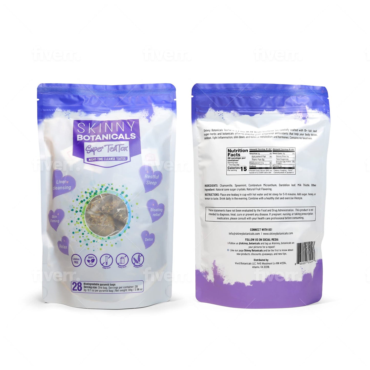 Skinny Botanicals Evening Detox Tea for Body Cleanse All Natural - Laxative-Free Skinny BotanicalsBuy Supplements Australia