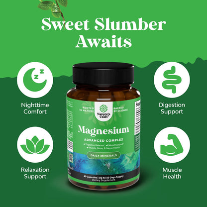 High Absorption Magnesium Complex Supplement - Magnesium Oxide 500mg with Citrate 500mg for Sleep and Mood Support - Pure Citrate per Serving for Muscle Stomach and Digestion - 60 Count Natures Craft buy supplements Au